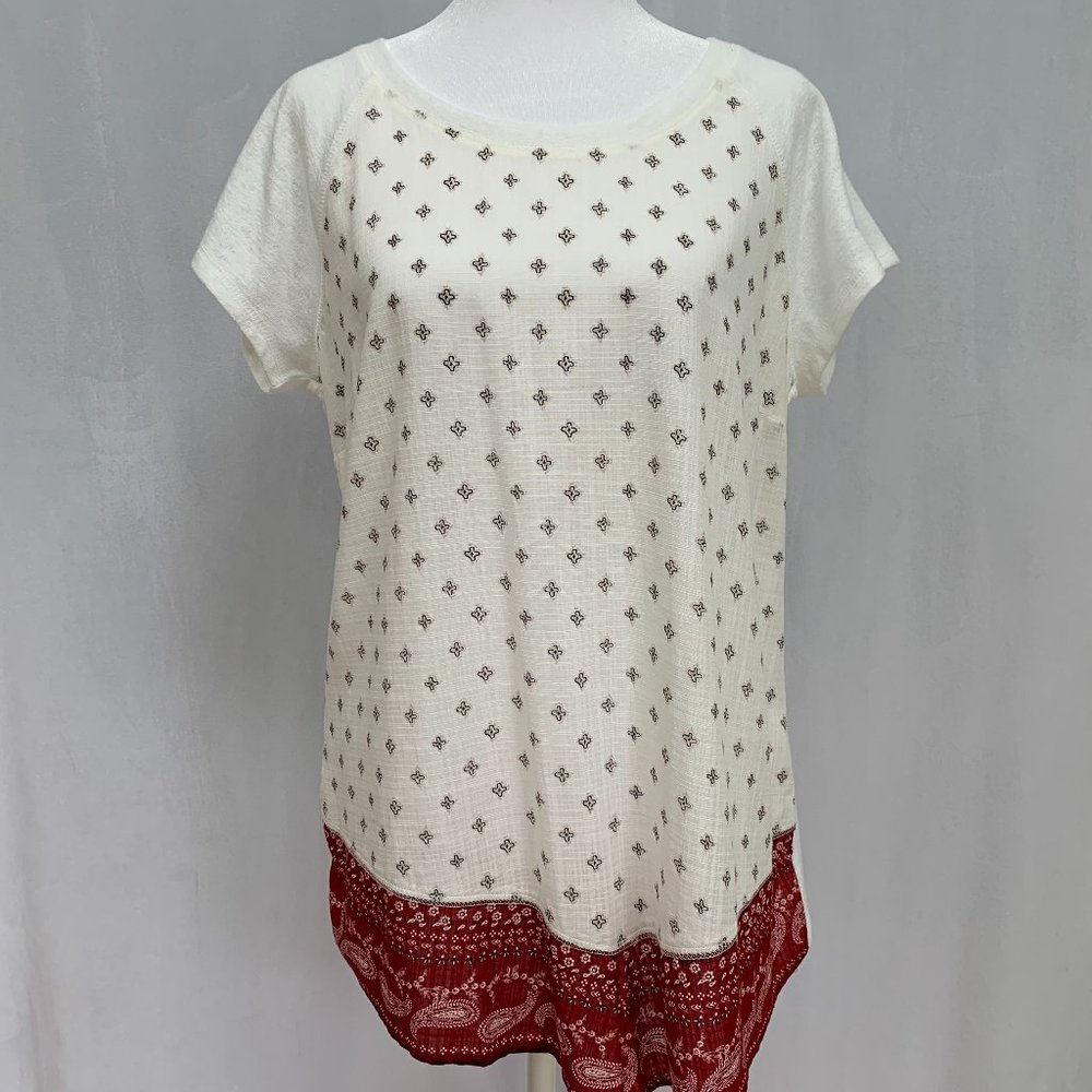 STYLE & CO Boho Floral Paisley Oversized Top Blouse